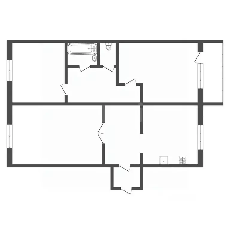 3-к кв. Тульская область, Щекино Юбилейная ул., 2/1 (61.3 м) - Фото 2