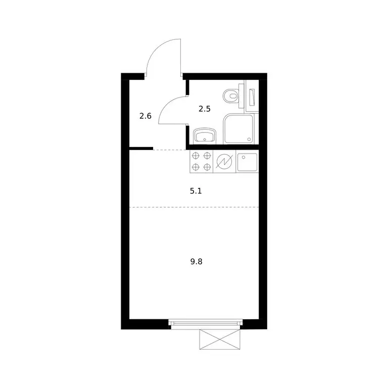Квартира-студия: Москва, ЖК Митинский Лес, к14 (20 м) - Фото 1