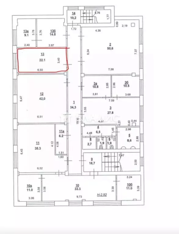 Офис в Ростовская область, Ростов-на-Дону ул. Еременко, 5/48 (22 м) - Фото 1