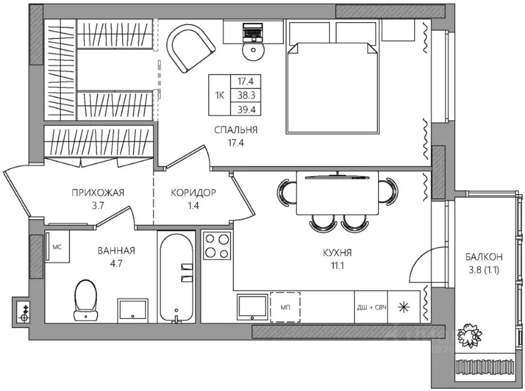1-к кв. Пермский край, Пермь Батумская ул., 21 (39.4 м) - Фото 0