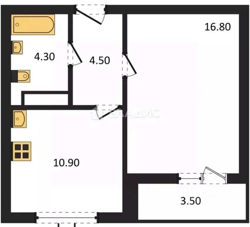 1-к кв. Воронежская область, Воронеж ул. Загоровского, 5к3 (40.0 м) - Фото 2