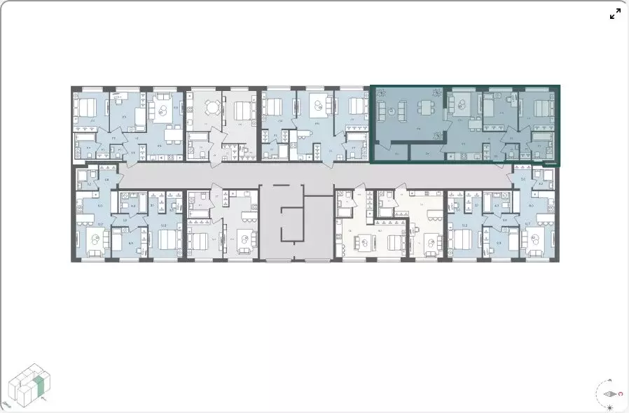 3-комнатная квартира: село Перхушково, микрорайон Равновесие, 1 (75.1 ... - Фото 2