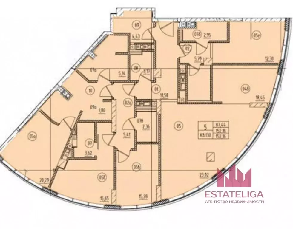 5-к кв. москва ленинградское ш, 69к2 (150.0 м) - Фото 1