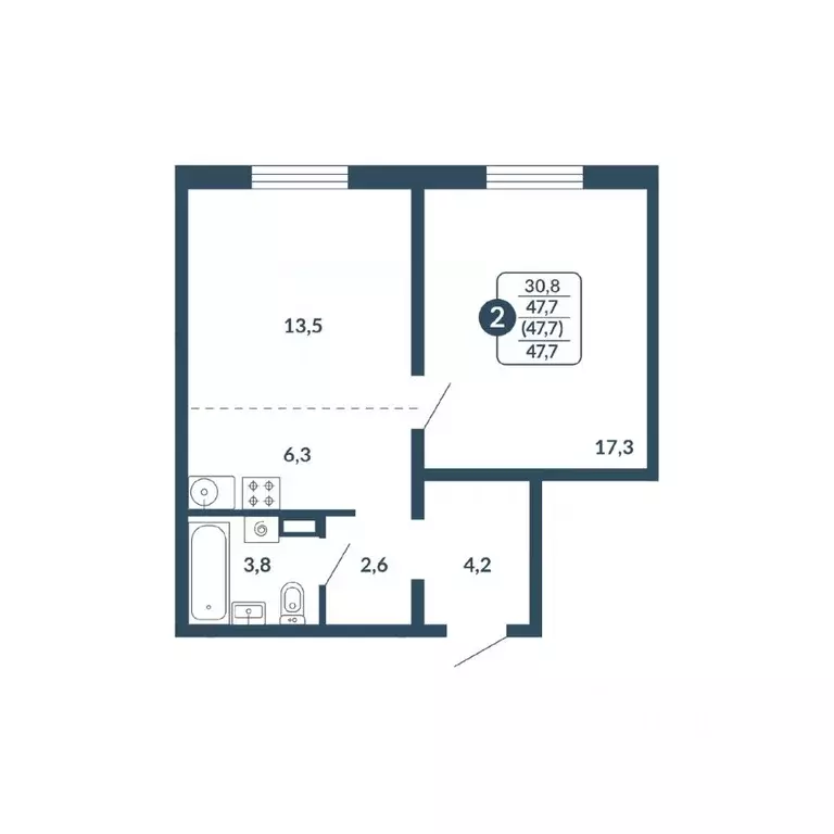 2-к кв. Кировская область, Киров Скандинавия жилой комплекс (47.7 м) - Фото 1