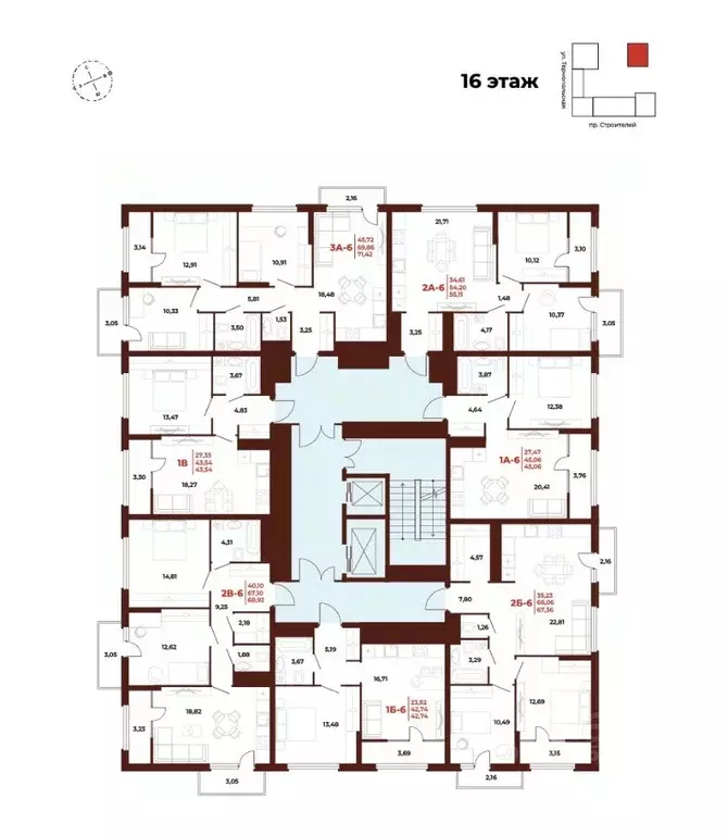 2-к кв. Пензенская область, Пенза Арбери жилой комплекс (68.92 м) - Фото 2