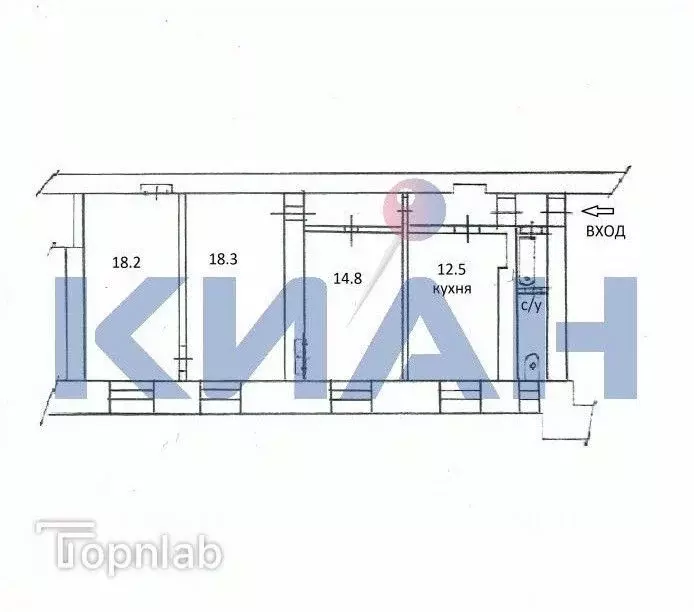 3-к кв. Красноярский край, Красноярск ул. Малиновского, 8 (79.1 м) - Фото 2