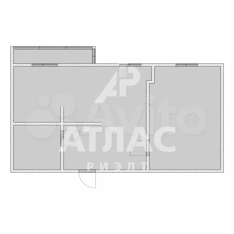 2-к. квартира, 47,3 м, 4/6 эт. - Фото 0