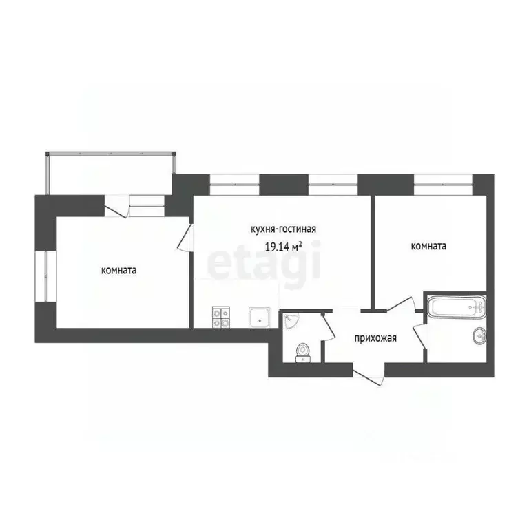 3-к кв. Архангельская область, Архангельск ул. Володарского, 65 (52.3 ... - Фото 2