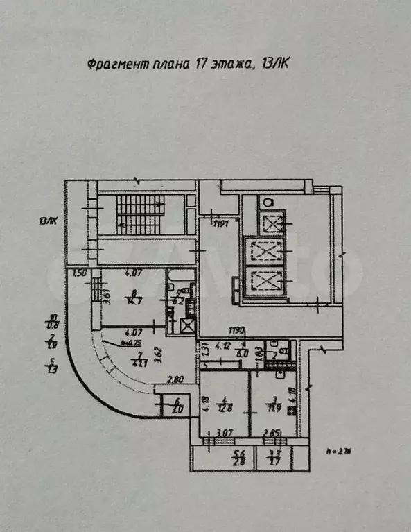 3-к. квартира, 99,7 м, 17/25 эт. - Фото 0