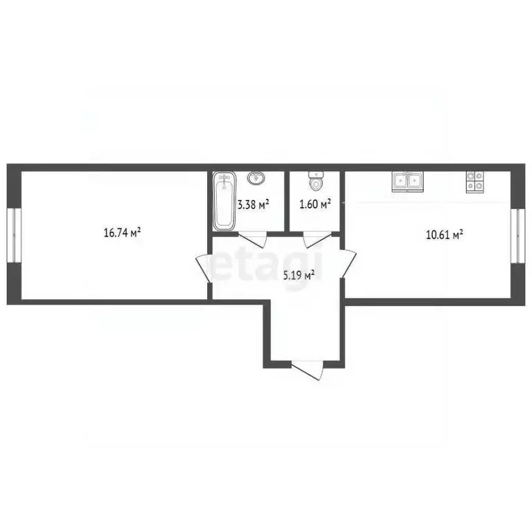 1-к кв. Ярославская область, Ярославль ул. Брагинская, 18к3 (38.5 м) - Фото 1