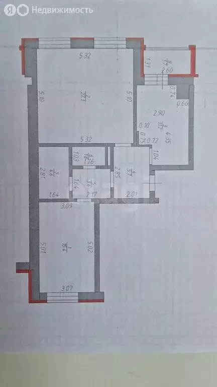 2-комнатная квартира: Казань, улица Нигматуллина, 11/84 (69.4 м) - Фото 0