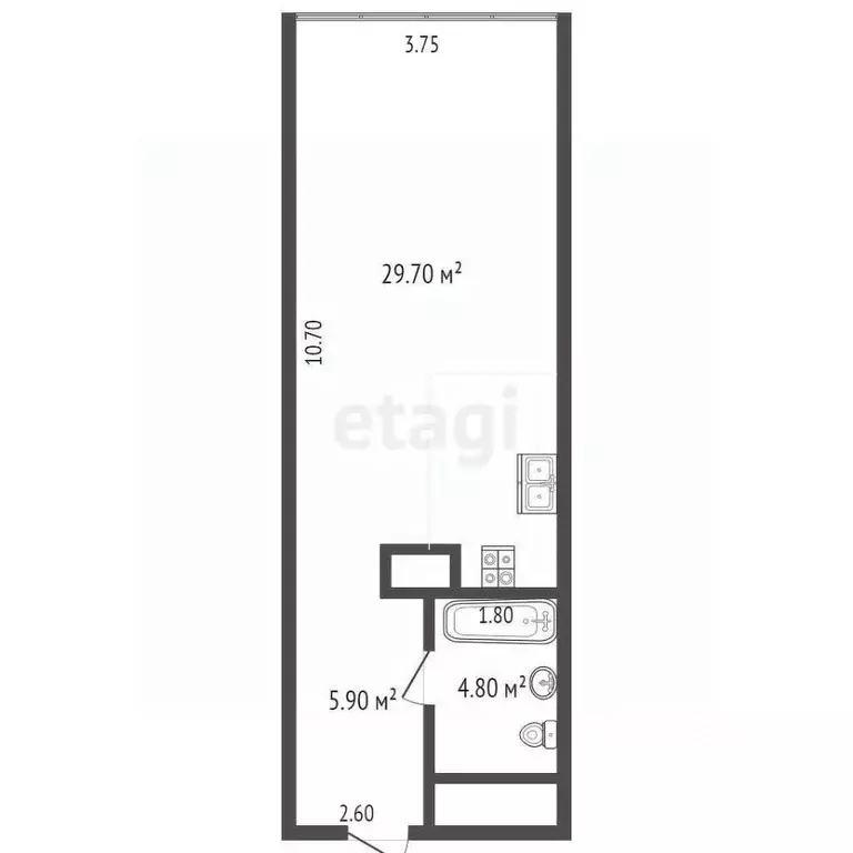 1-к кв. Краснодарский край, Геленджик ул. Мира, 40 (40.4 м) - Фото 1