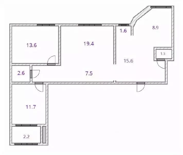 3-к кв. Башкортостан, Уфа ул. Маршала Жукова, 22 (82.8 м) - Фото 2