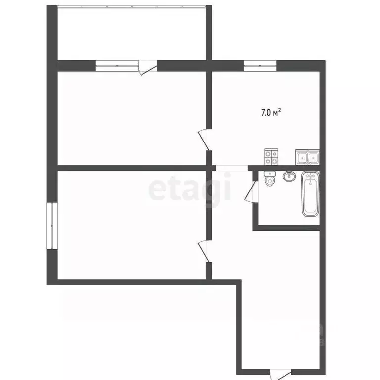 2-к кв. Московская область, Воскресенск Центральный мкр, ул. ... - Фото 1