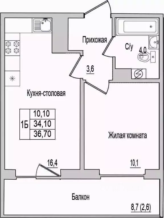 1-к кв. Псковская область, Псковский район, Завеличенская волость, д. ... - Фото 1