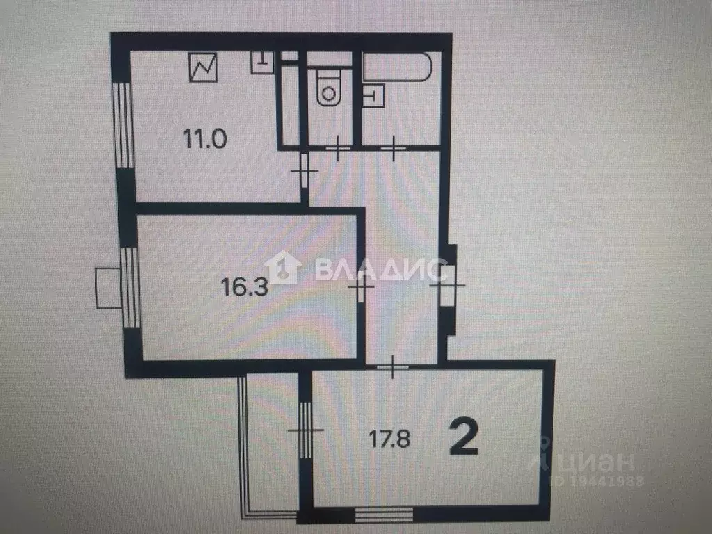 2-к кв. Москва, Москва, Троицк ул. Городская, 12 (60.2 м) - Фото 2