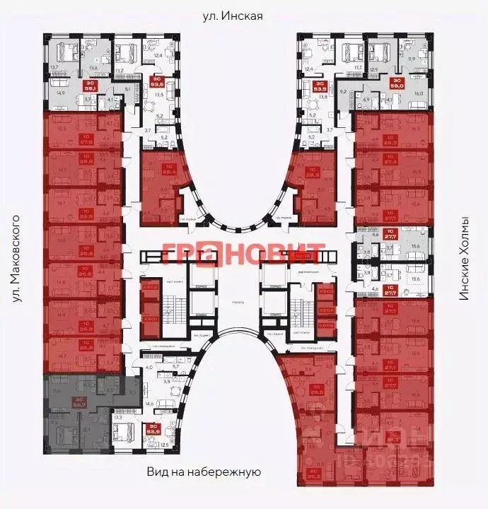 Офис в Новосибирская область, Новосибирск ул. Маковского, 4 (58 м) - Фото 1