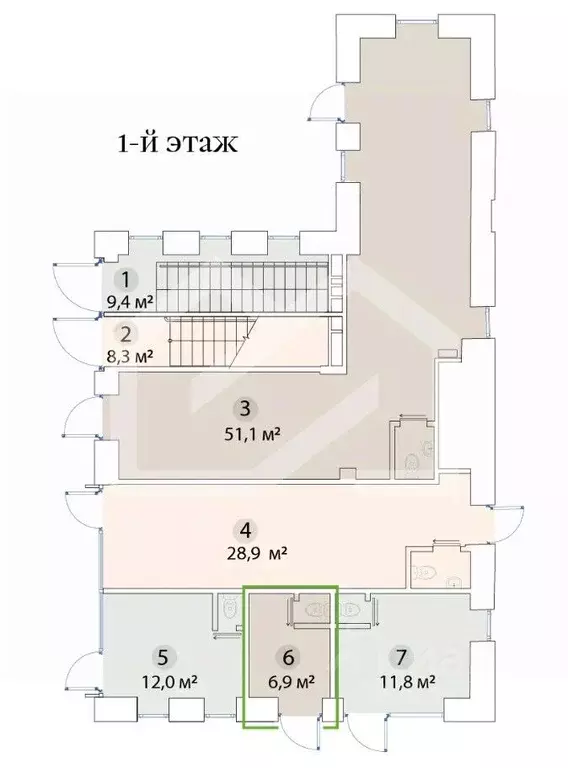 Помещение свободного назначения в Москва ул. Бахрушина, 36/14С3 (7 м) - Фото 2
