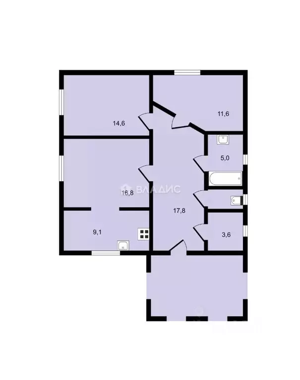Дом в Липецкая область, Грязи Центральная ул., 46 (80 м) - Фото 1