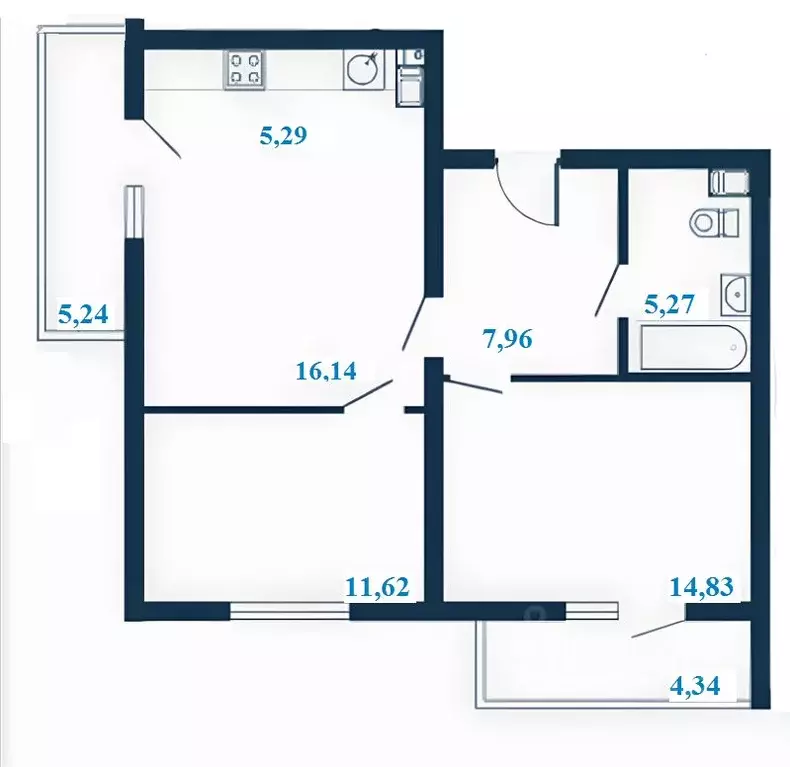 3-к кв. Волгоградская область, Волгоград ул. Клары Цеткин, 1А (64.85 ... - Фото 1