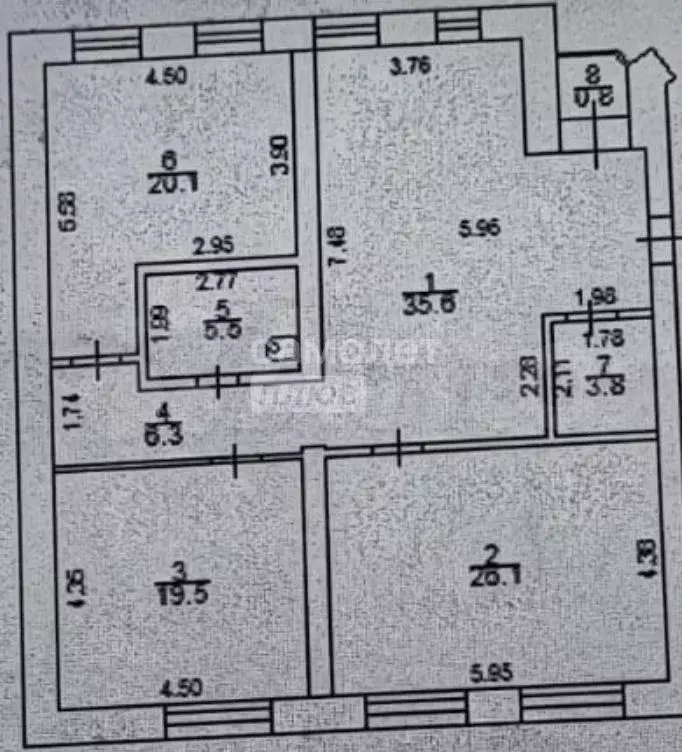 3-к. квартира, 117,7 м, 3/8 эт. - Фото 0