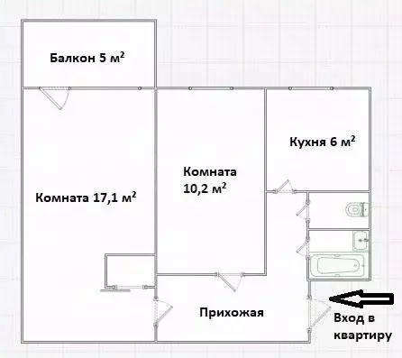 2-к кв. Москва ул. Гурьянова, 43 (43.0 м) - Фото 2