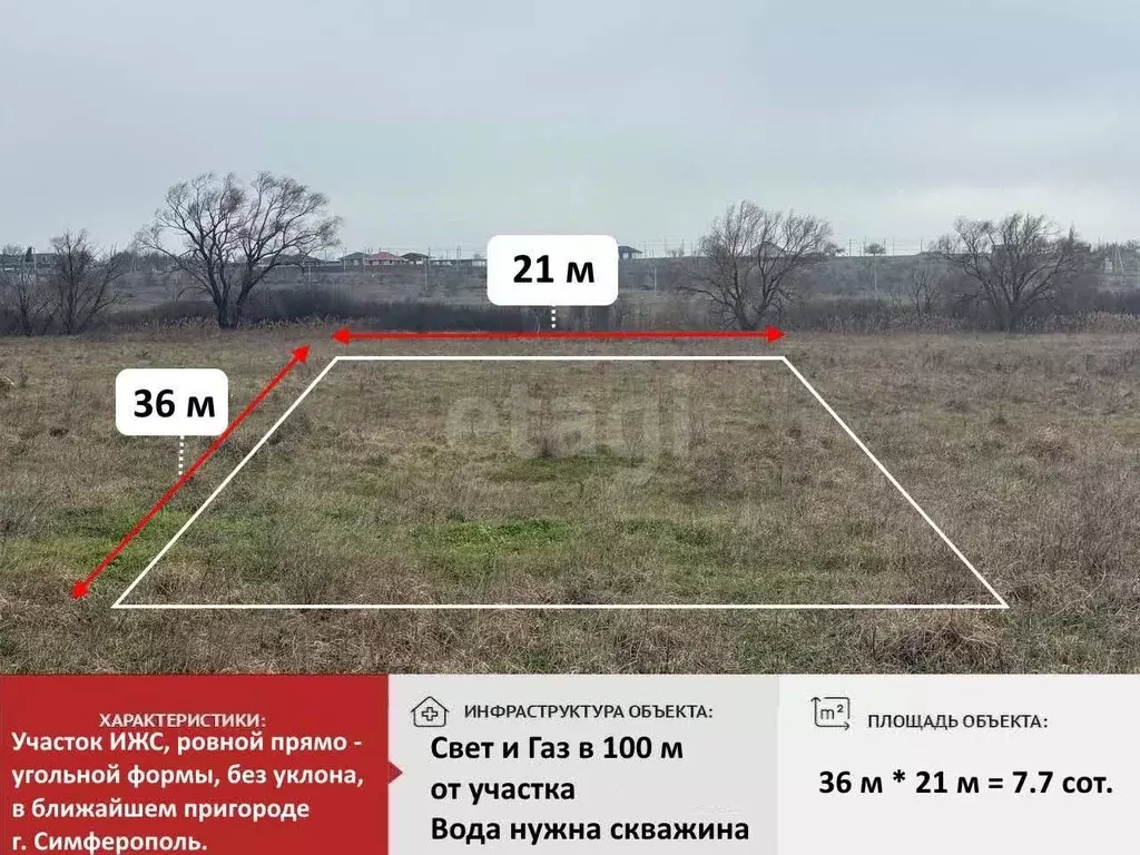 Участок в Крым, Симферопольский район, с. Родниково  (7.73 сот.) - Фото 2