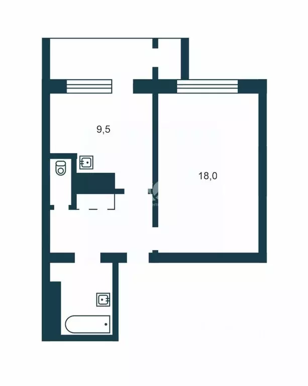 1-к кв. Саха (Якутия), Нерюнгри ул. Карла Маркса, 20 (39.9 м) - Фото 2