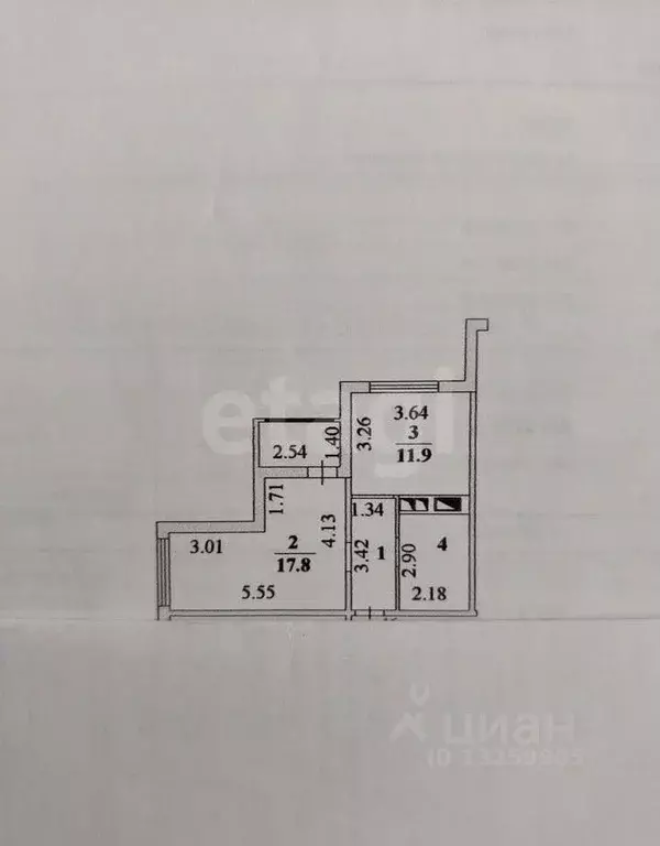 1-к кв. Липецкая область, Липецк ул. Тельмана, 92 (43.5 м) - Фото 2