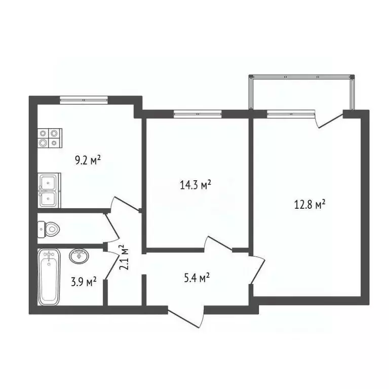 2-к кв. Москва бул. Яна Райниса, 43 (54.0 м) - Фото 1