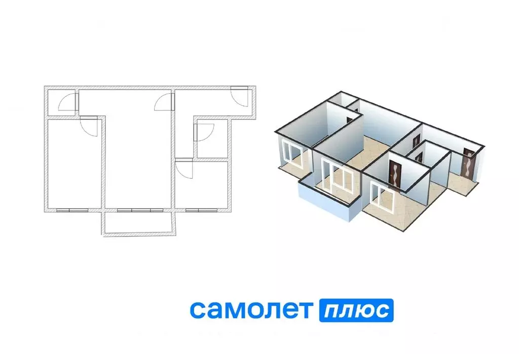 2-комнатная квартира: Кемерово, улица 50 лет Октября, 32 (47.9 м) - Фото 0