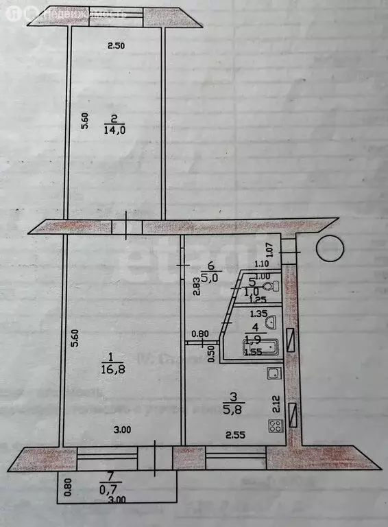 2-комнатная квартира: Казань, улица Лейтенанта Красикова, 4 (44.5 м) - Фото 1