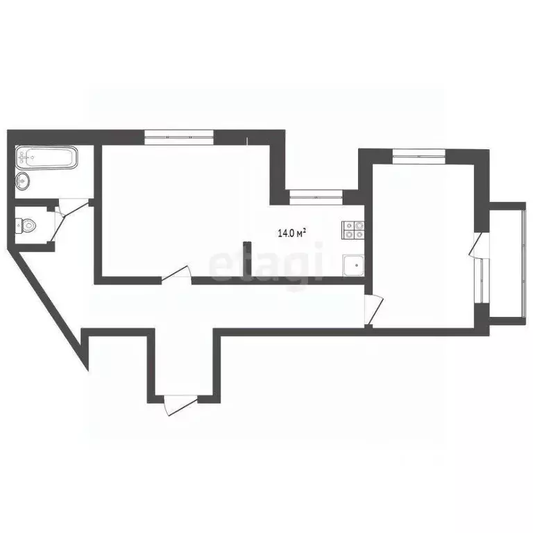 2-к кв. Тюменская область, Тюмень ул. Монтажников, 19к1 (83.4 м) - Фото 2