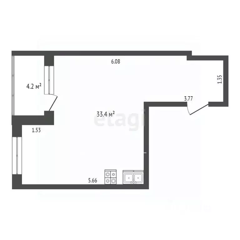 2-к кв. Крым, Ялта ул. Дражинского, 48 (46.6 м) - Фото 2