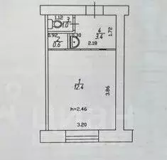 1-к кв. Татарстан, Казань Беломорская ул., 83 (17.4 м) - Фото 2