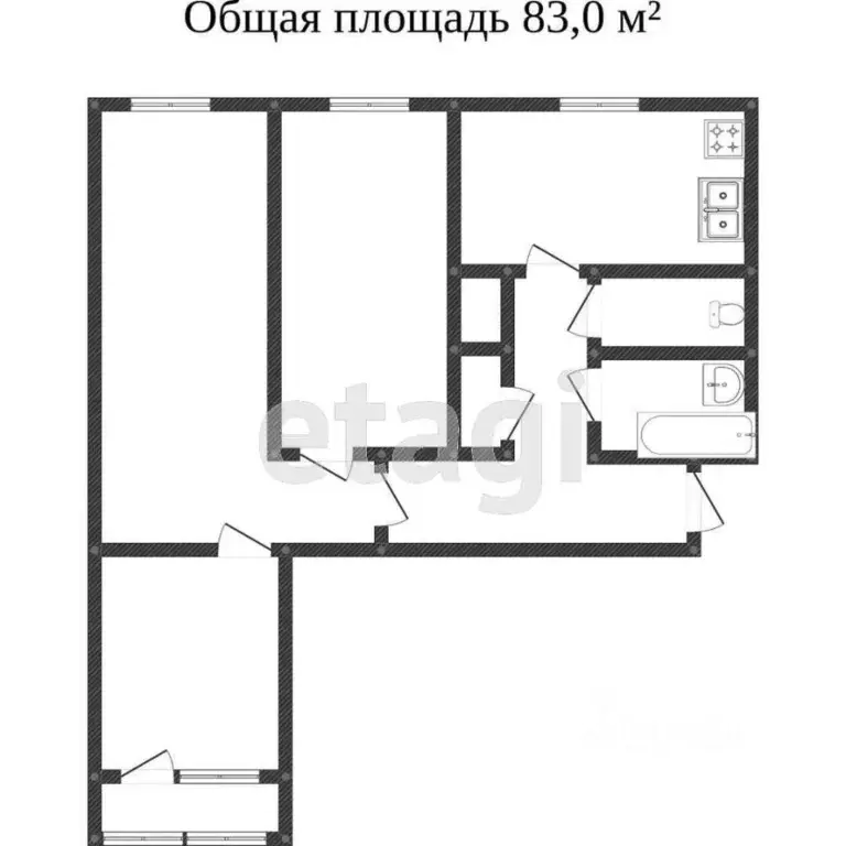 3-к кв. Свердловская область, Нижний Тагил Садовая ул., 10 (83.3 м) - Фото 1