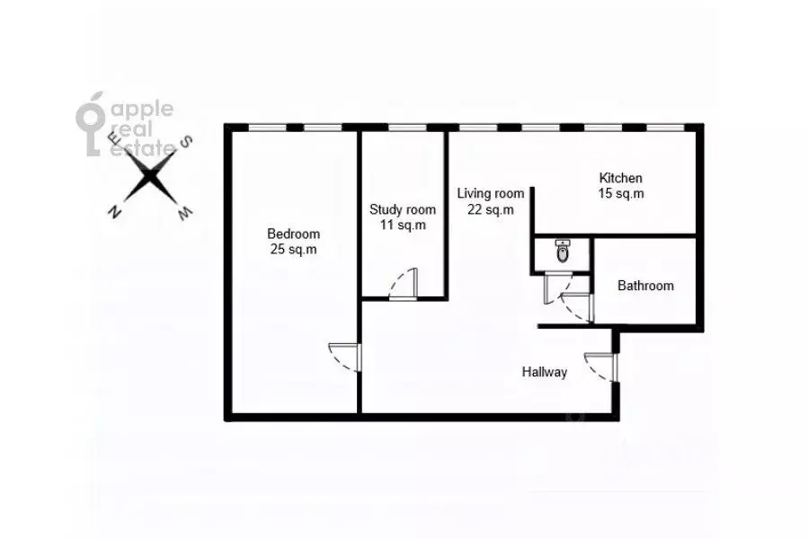 3-к кв. Москва ул. Макаренко, 1/19 (82.0 м) - Фото 2