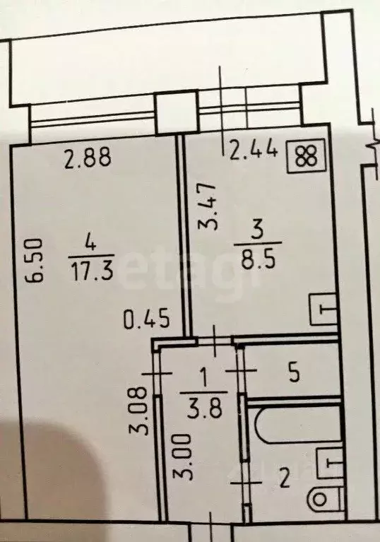 1-к кв. Удмуртия, Ижевск Красногеройская ул., 77 (34.0 м) - Фото 1