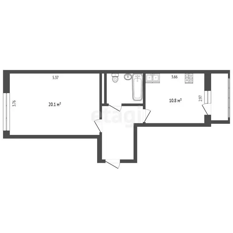 1-комнатная квартира: Ярославль, Тутаевское шоссе, 93Б (41.8 м) - Фото 1
