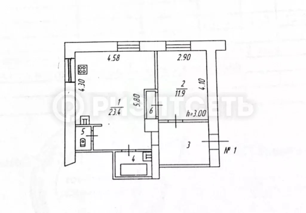 2-к кв. Мурманская область, Мурманск Терский пер., 3 (47.4 м) - Фото 1