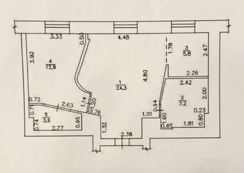 2-к кв. Кемеровская область, Кемерово Весенняя ул., 14 (53.7 м) - Фото 0