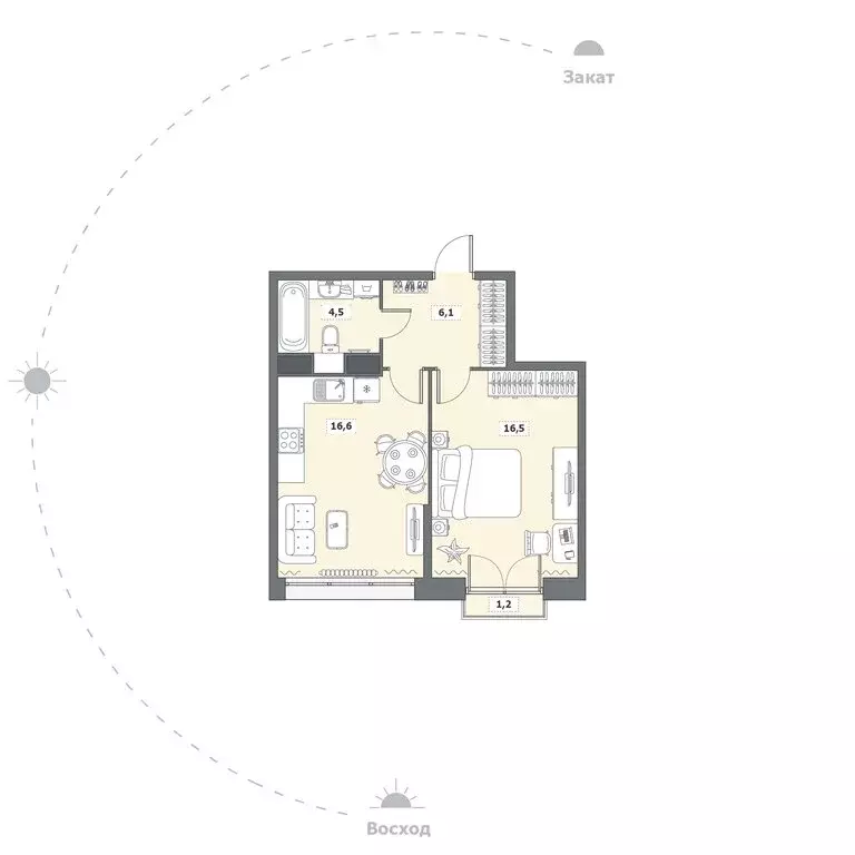 1-комнатная квартира: Череповец, Октябрьский проспект, 96 (44.9 м) - Фото 1