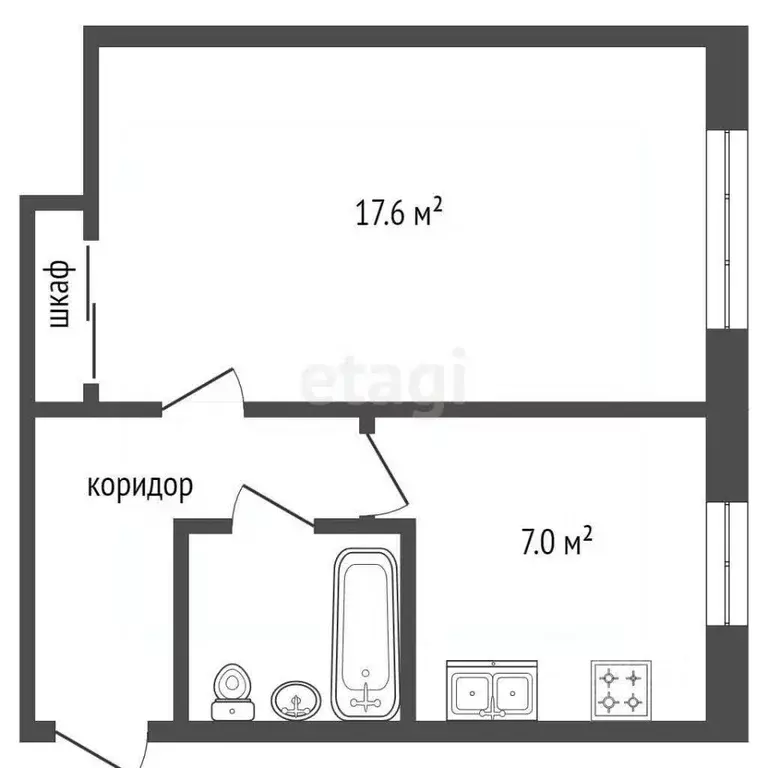 1-к кв. Удмуртия, Ижевск ул. Дзержинского, 11 (30.0 м) - Фото 0