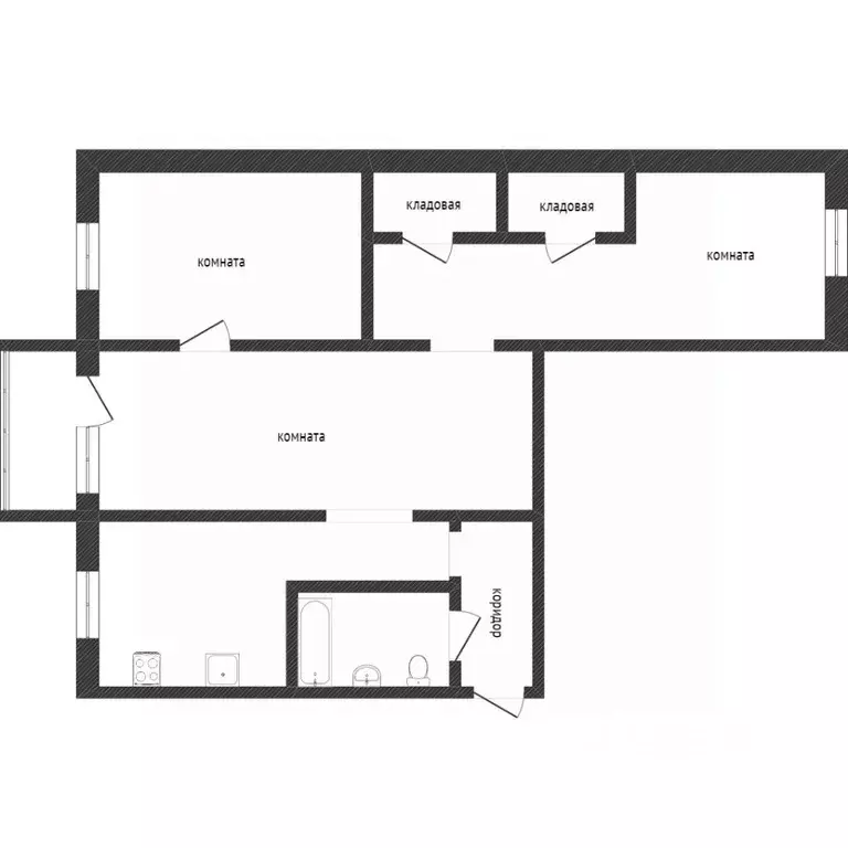 3-к кв. Костромская область, Кострома Почтовая ул., 4 (57.0 м) - Фото 2