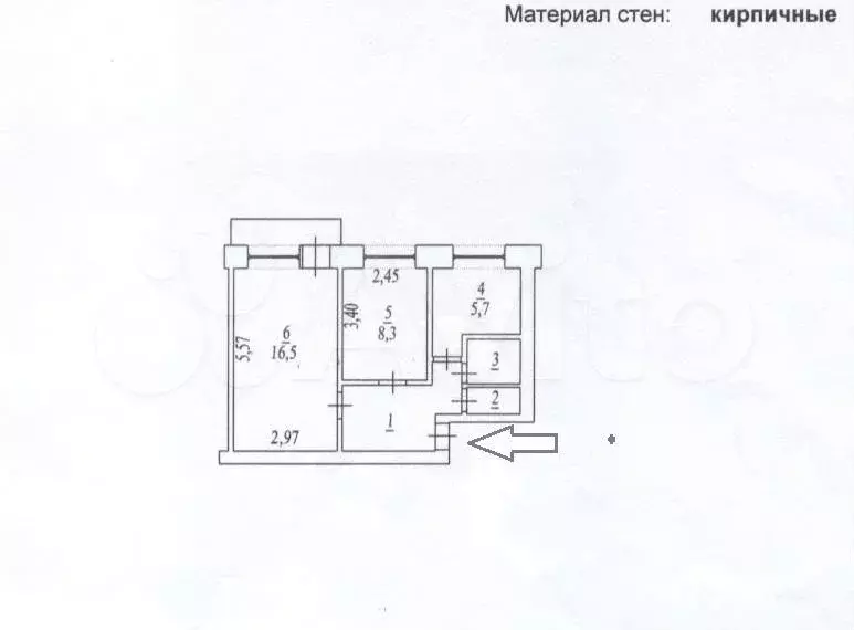 2-к. квартира, 41,3 м, 3/5 эт. - Фото 0