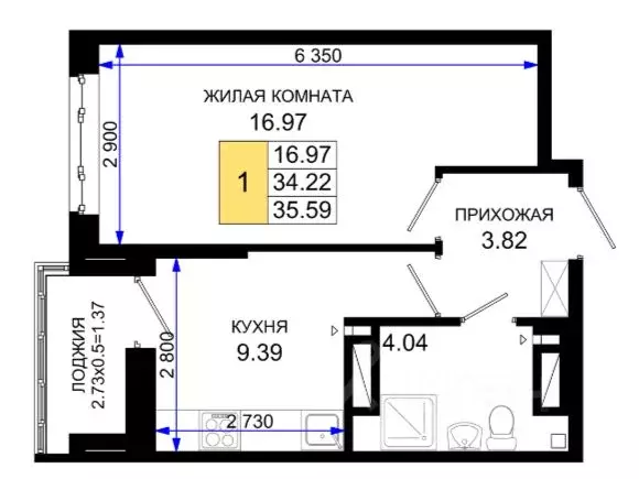 1-к кв. Ростовская область, Ростов-на-Дону Нефтекачка кв-л, Октябрь ... - Фото 0