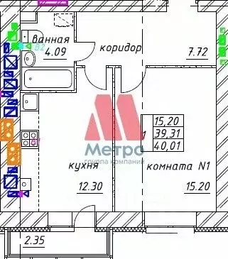 1-к кв. Ярославская область, Ярославский район, Заволжское с/пос, пос. ... - Фото 1