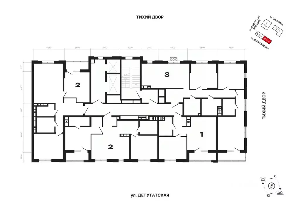1-к кв. Свердловская область, Екатеринбург ул. Шаумяна, 11 (42.36 м) - Фото 2