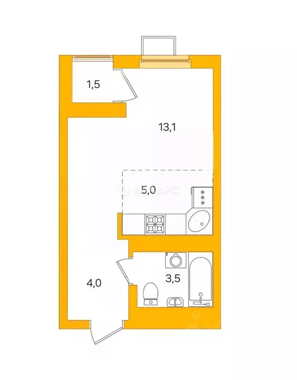 Студия Башкортостан, Уфа ул. Шафиева, 3 (26.3 м) - Фото 2