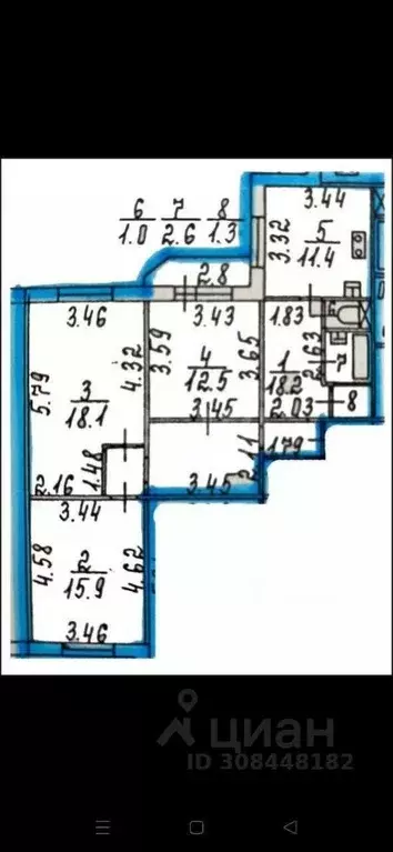 3-к кв. Санкт-Петербург Планерная ул., 71к5 (81.8 м) - Фото 1